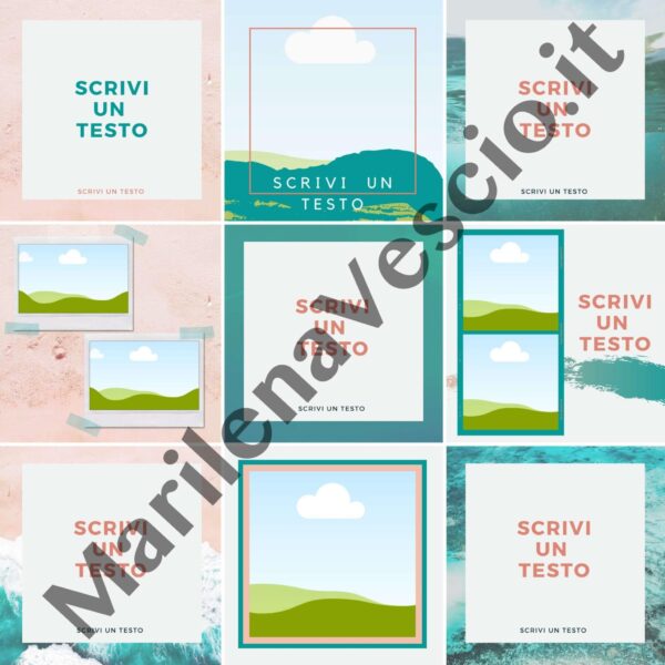 Template Feed Instagram "Pink Sea"